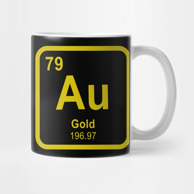 Heart of Gold (Periodic Table Element) Fun Chemistry by Elvdant